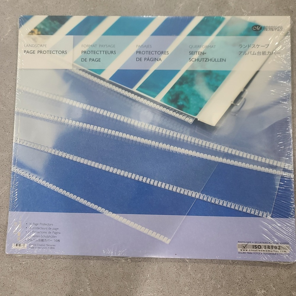 Creative Memories LANDSCAPE Page Protectors 12"x10" (16 ea)  NIP